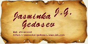 Jasminka Gedošev vizit kartica